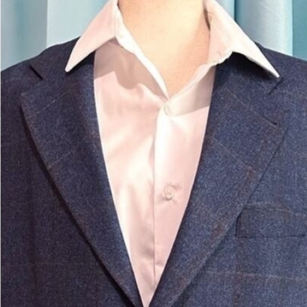 Bruno Piattelli windowpane wool Sportcoat. 43L - Picture 11 of 12